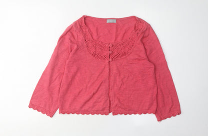 Womens UK Size 12 Marks and Spencer Pink Cardigan Jumper