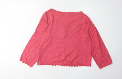 Womens UK Size 12 Marks and Spencer Pink Cardigan Jumper