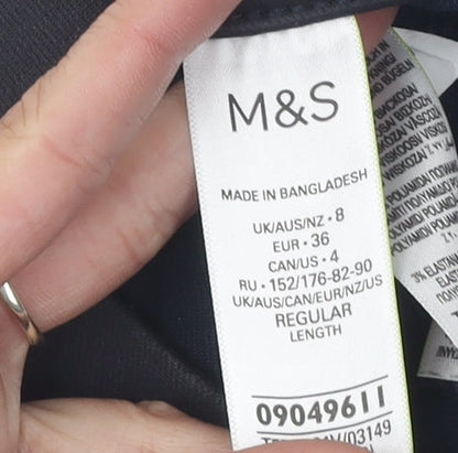 Womens UK Size 8 Marks and Spencer Regular Fit Jegging Black Trousers
