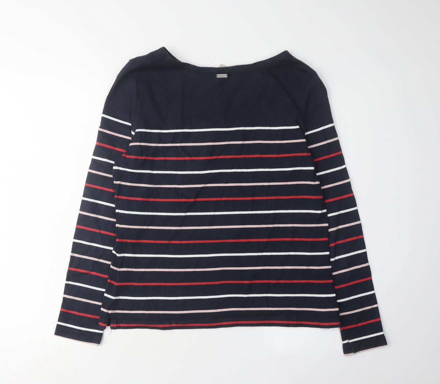 Barbour Women's Blue Striped T-Shirt Size 12