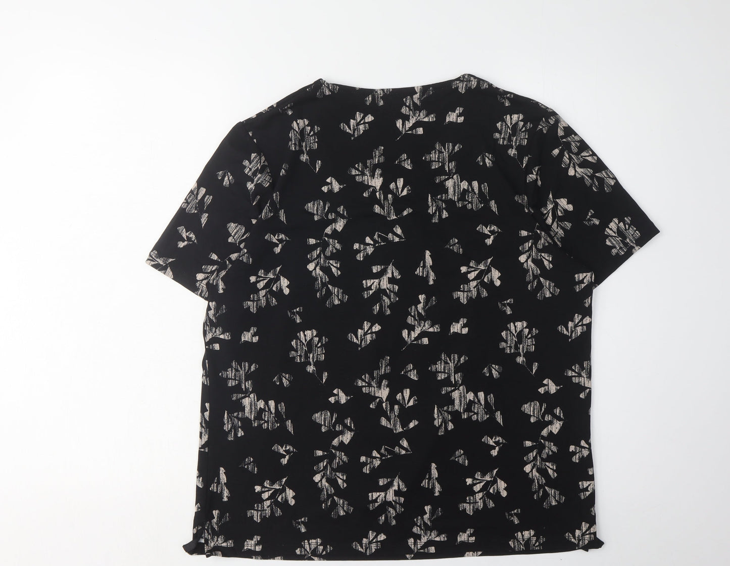 Womens UK Size 14 TIGI Black Basic T-Shirt