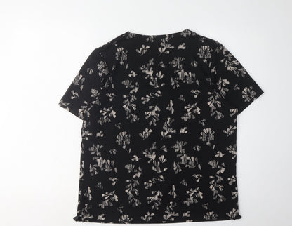 Womens UK Size 14 TIGI Black Basic T-Shirt