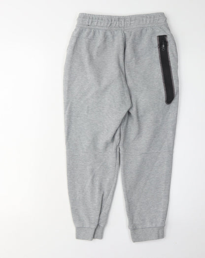 Nike Boys Grey Jogger Trousers, M, Elastic Waist, Activewear