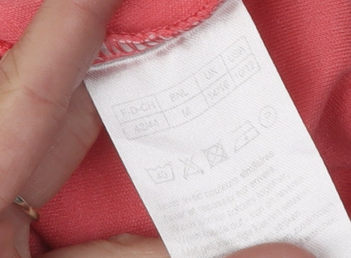 Damart Women's Pink Sequin V-Neck T-Shirt Size 16