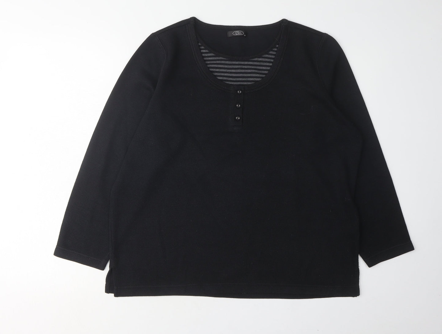 Womens UK Size M BM Black Basic T-Shirt