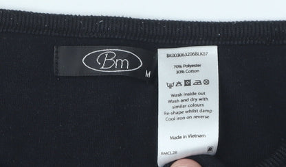 Womens UK Size M BM Black Basic T-Shirt