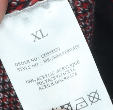 Brave Soul Men's Red XL Plaid Pullover Jumper