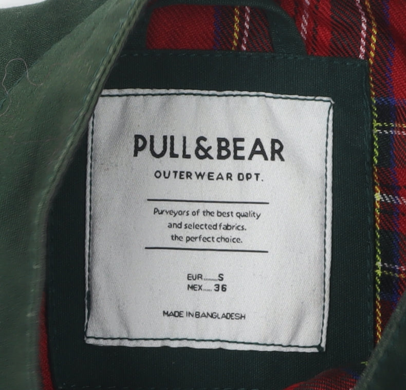Mens UK Size S Pull & Bear Green Basic Jacket