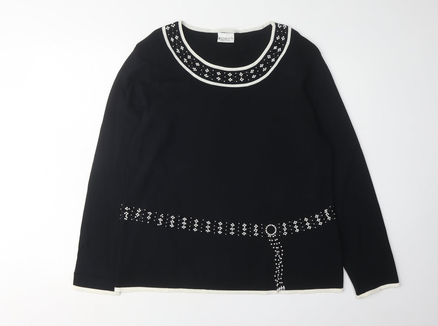 Womens UK Size XL Roman Originals Black Pullover Jumper