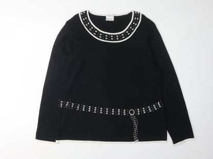 Womens UK Size XL Roman Originals Black Pullover Jumper