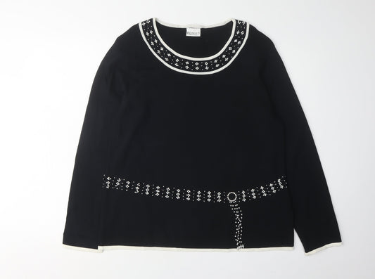 Womens UK Size XL Roman Originals Black Pullover Jumper