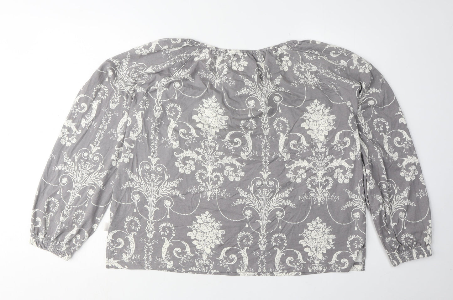 Womens UK Size 14 Laura Ashley Grey Basic Blouse