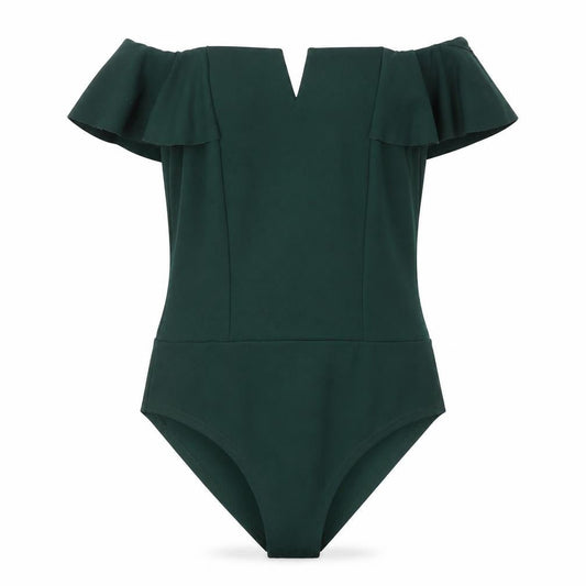 Womens UK Size 12 Quiz One-Piece Green Bodysuit