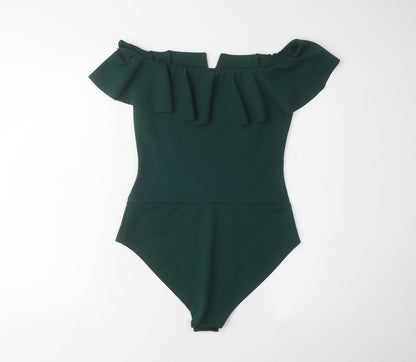 Quiz Women's Green Off-Shoulder Bodysuit Size 12