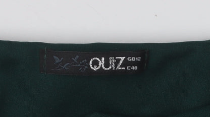 Quiz Women's Green Off-Shoulder Bodysuit Size 12