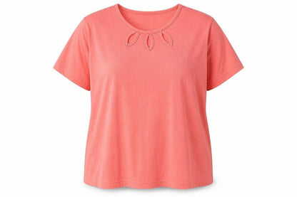 Isla Women's Pink T-Shirt, Size M, Round Neck
