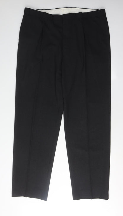 Marks and Spencer Men's Black Formal Trousers 40