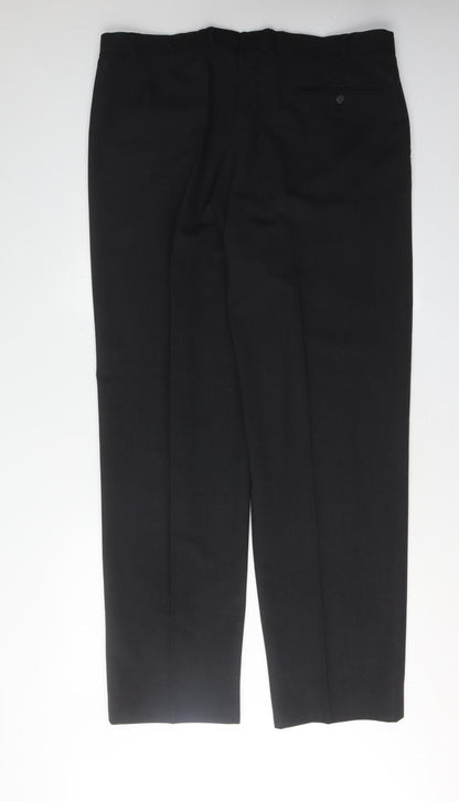 Marks and Spencer Men's Black Formal Trousers 40