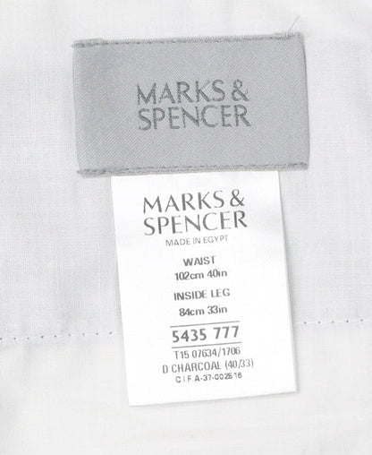 Marks and Spencer Men's Black Formal Trousers 40