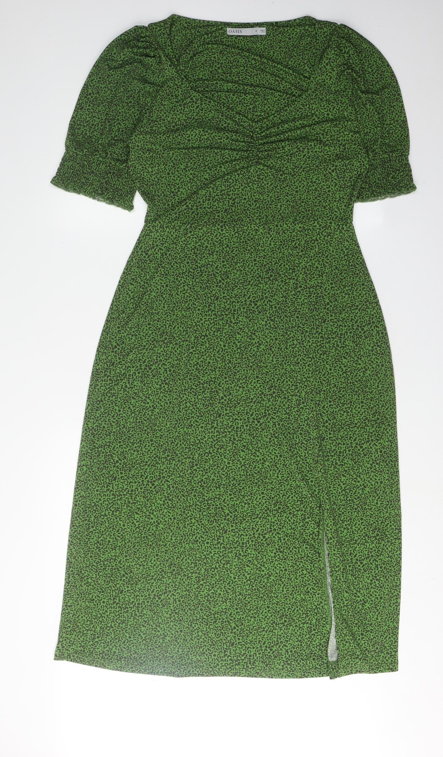 Oasis Women's Green Midi Bodycon Dress, Size M