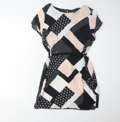 New Look Women's Multicoloured Patchwork Dress 12