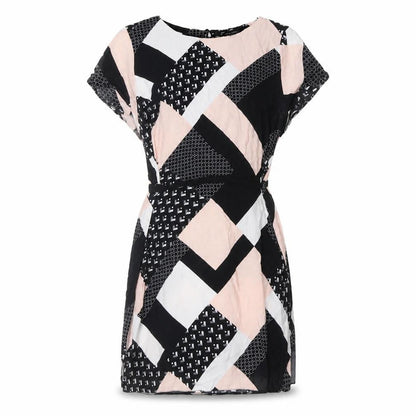 New Look Women's Multicoloured Patchwork Dress 12