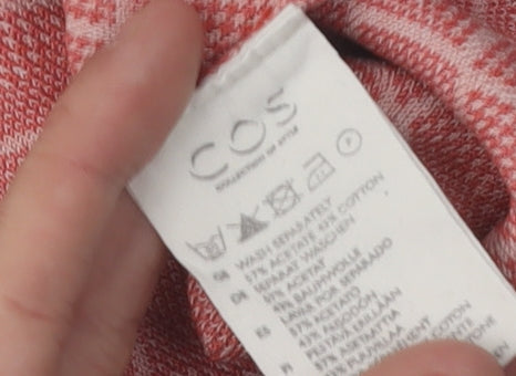 COS Men's Red Argyle Knit Pullover Jumper L