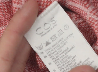 COS Men's Red Argyle Knit Pullover Jumper L