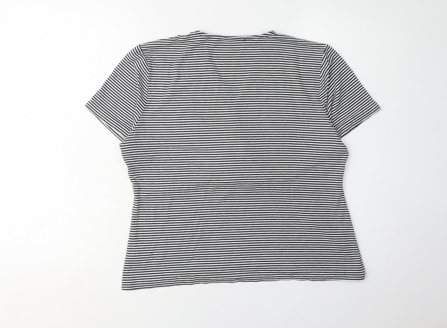 Womens UK Size L Precis Black Wrap T-Shirt