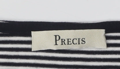 Womens UK Size L Precis Black Wrap T-Shirt