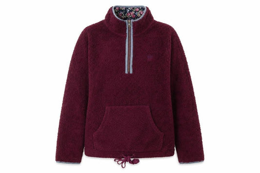 Front view of Crew Clothing Women's Purple Fleece Sweatshirt, size 12