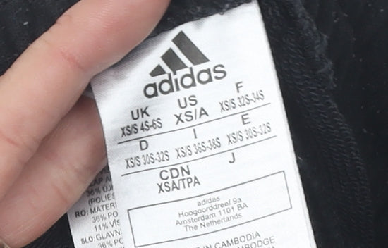 Womens UK Size XS adidas Regular Fit Jogger Black Trousers