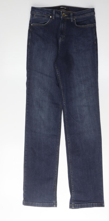 Womens UK Size 8 Marks and Spencer Regular Fit Casual Blue Trousers