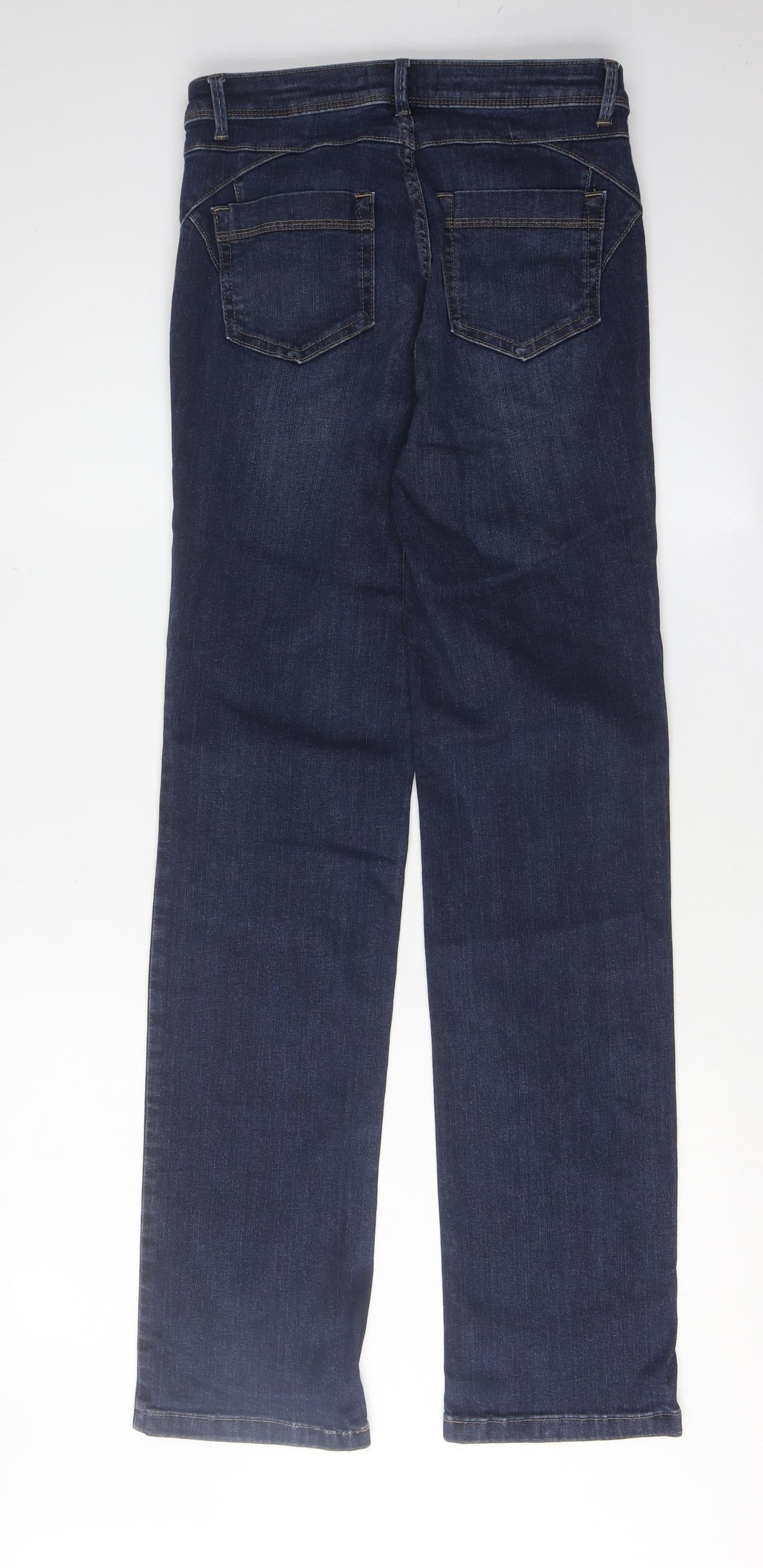 Womens UK Size 8 Marks and Spencer Regular Fit Casual Blue Trousers
