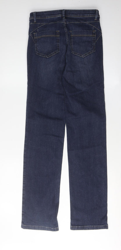 Womens UK Size 8 Marks and Spencer Regular Fit Casual Blue Trousers