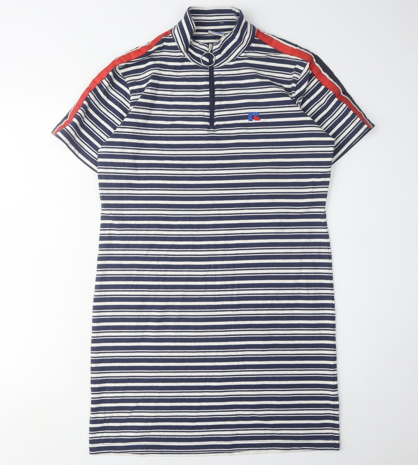 Russell Athletic Women's Multicoloured Striped T-Shirt Dress
