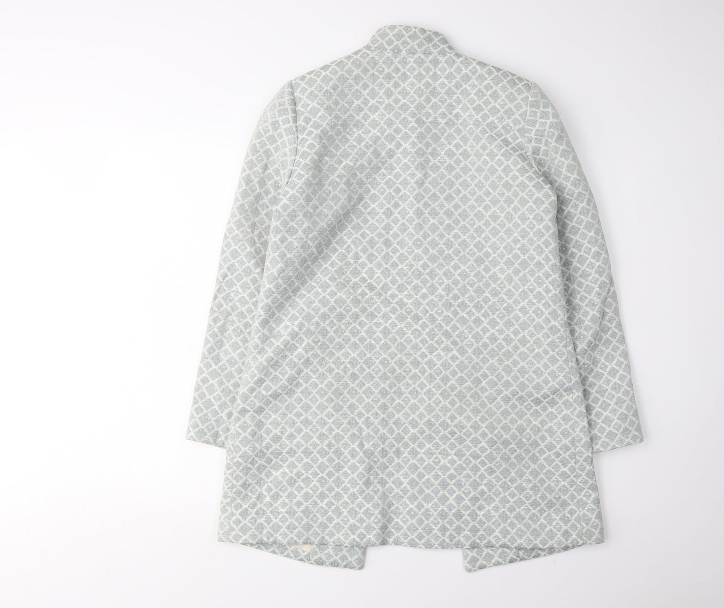 H&M Women Grey Geometric Pattern Suit Jacket