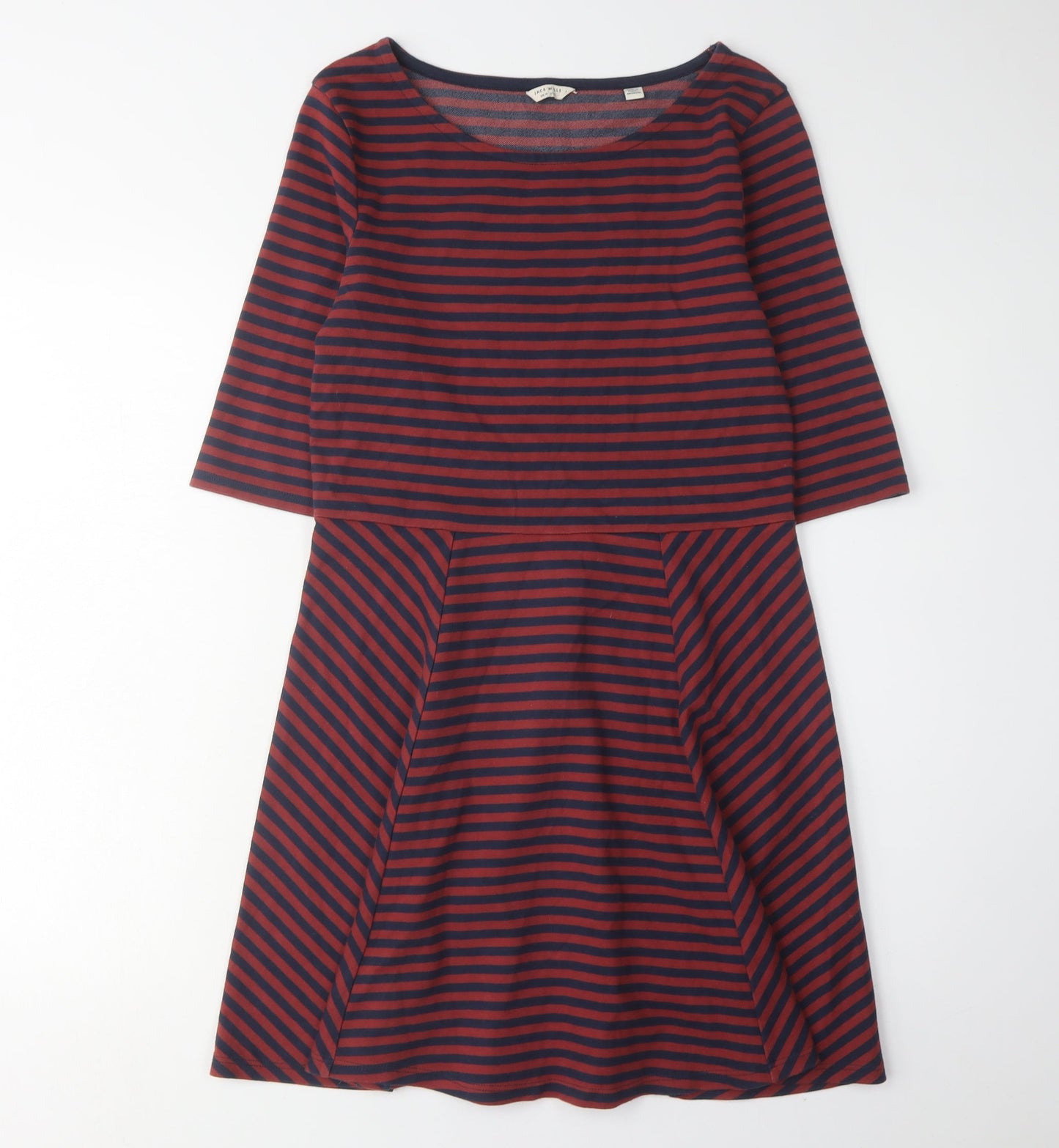 Jack Wills Women's Multicoloured Stripe Dress Size 12