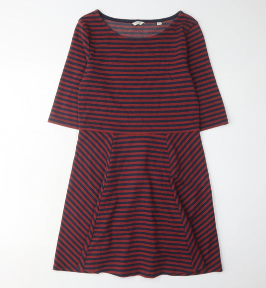 Jack Wills Women's Multicoloured Stripe Dress Size 12