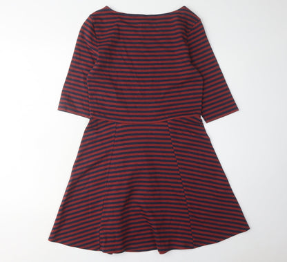 Jack Wills Women's Multicoloured Stripe Dress Size 12
