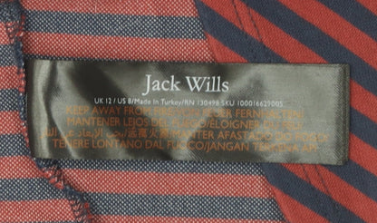 Jack Wills Women's Multicoloured Stripe Dress Size 12