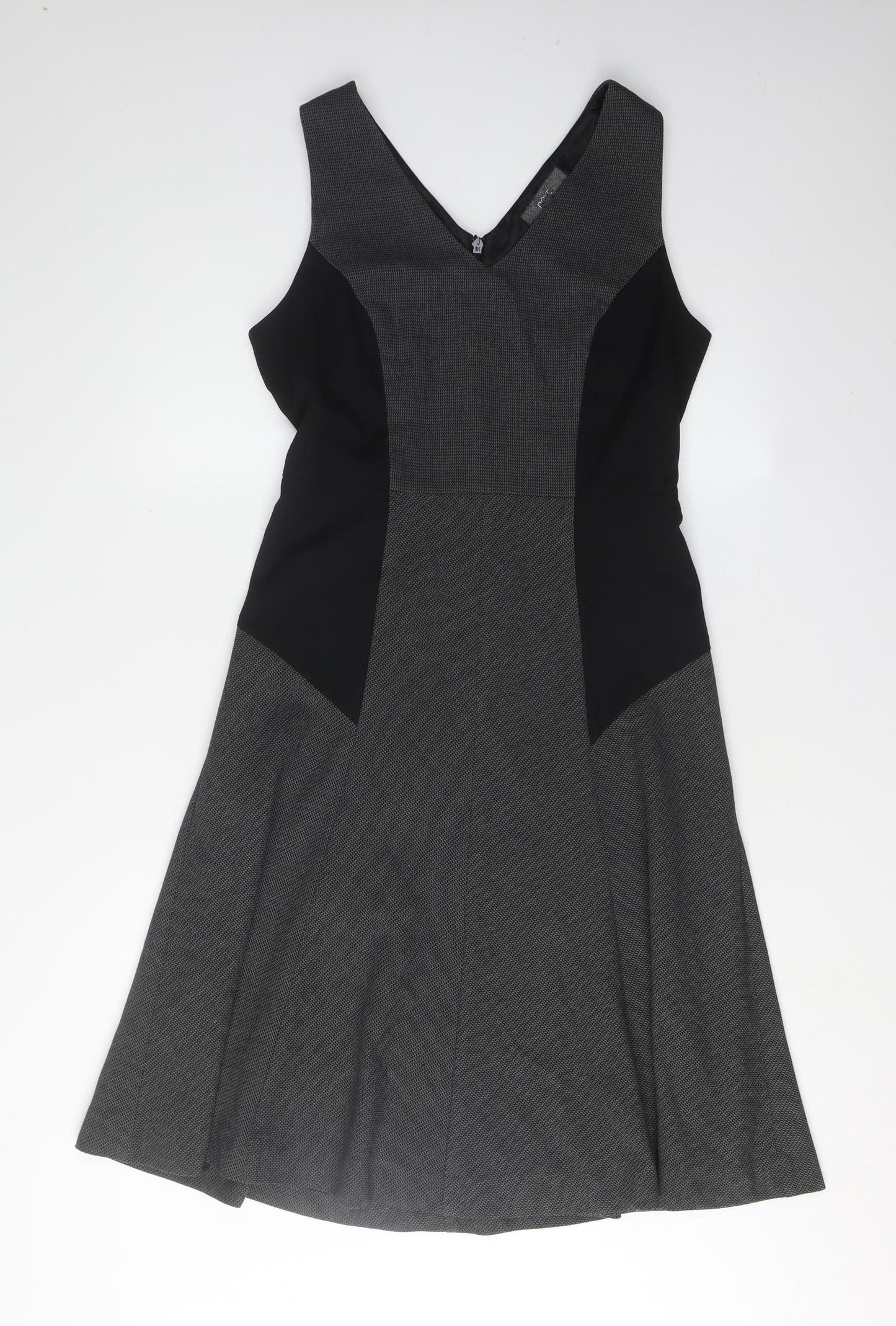Next Women's Black Dress, Size 10, V-Neck Sleeveless