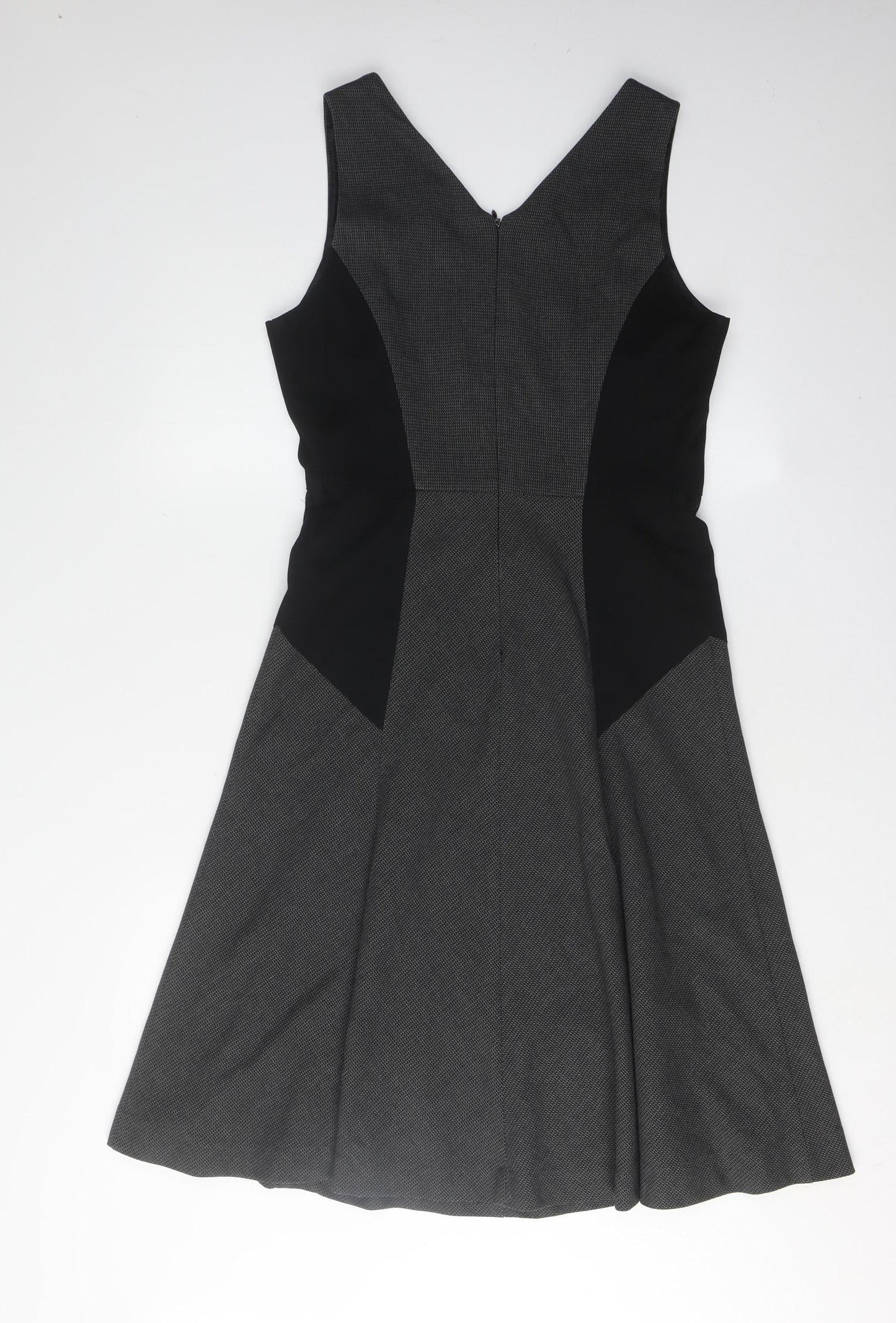 Next Women's Black Dress, Size 10, V-Neck Sleeveless