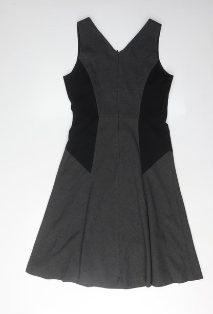 Next Women's Black Dress, Size 10, V-Neck Sleeveless
