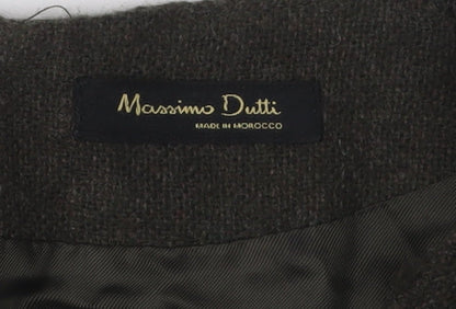 Massimo Dutti Women's Wool V-Neck Dress M