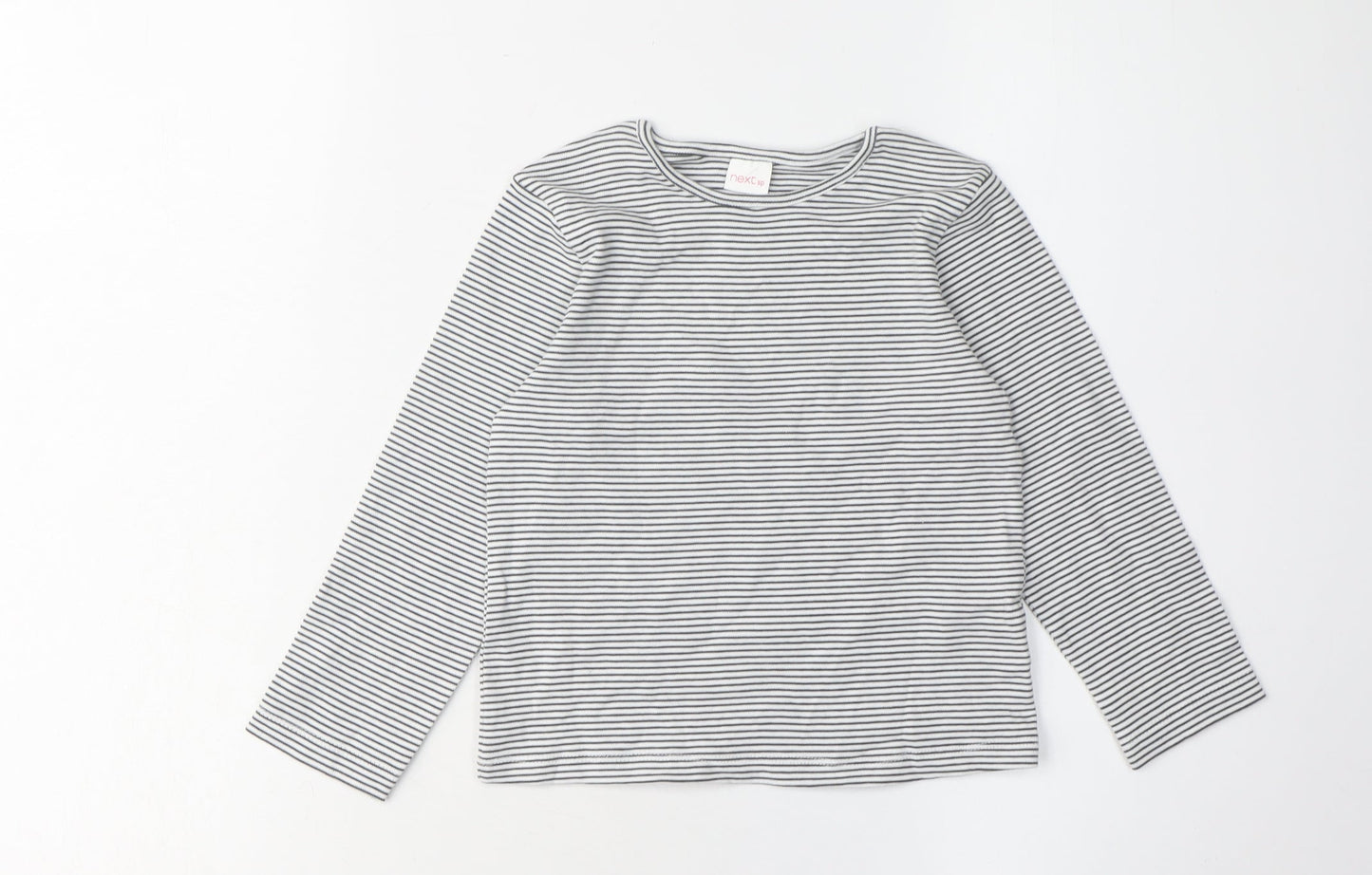 Next Girls Black Striped T-Shirt 3-4 Years