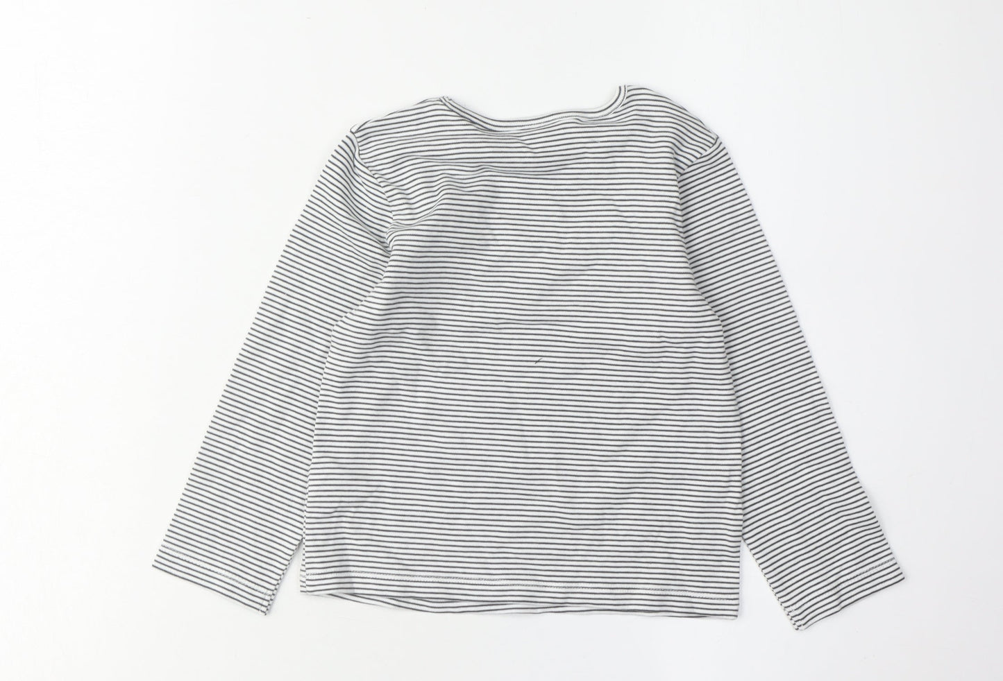 Next Girls Black Striped T-Shirt 3-4 Years