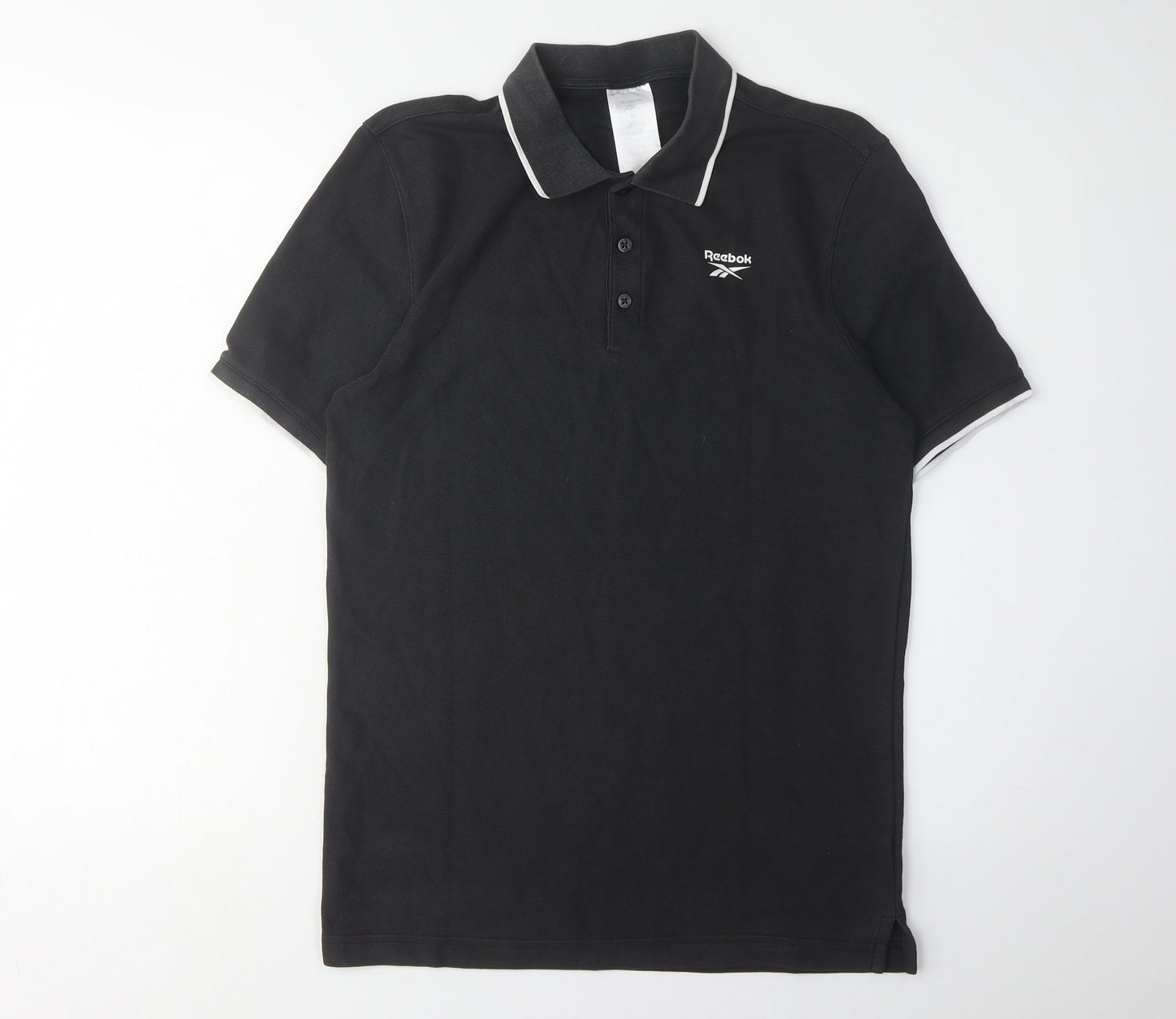 Reebok Men's Black Polo Shirt, Size M, Casual
