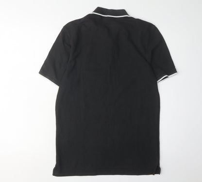Reebok Men's Black Polo Shirt, Size M, Casual