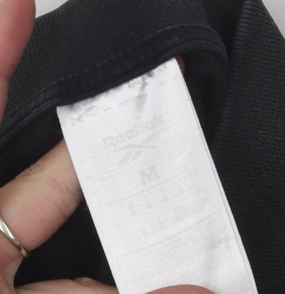 Reebok Men's Black Polo Shirt, Size M, Casual
